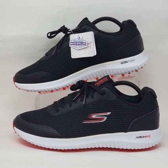 Skechers GO GOLF Men's Size 8 Max Fairway 3 Water Repellent BLACK/RED 214029 New - Picture 3 of 13